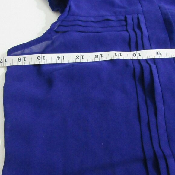 Nicole by Nicole Miller Blue Sheer Top Size XS - Picture 7 of 7